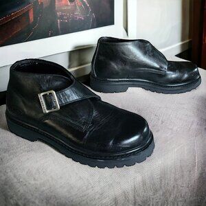 VINTAGE SKECHERS Men 9.5 Leather Upper Chunky Platform Shoe